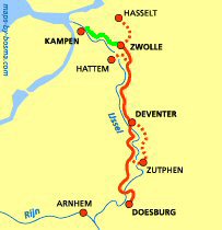 kaart hanzesteden